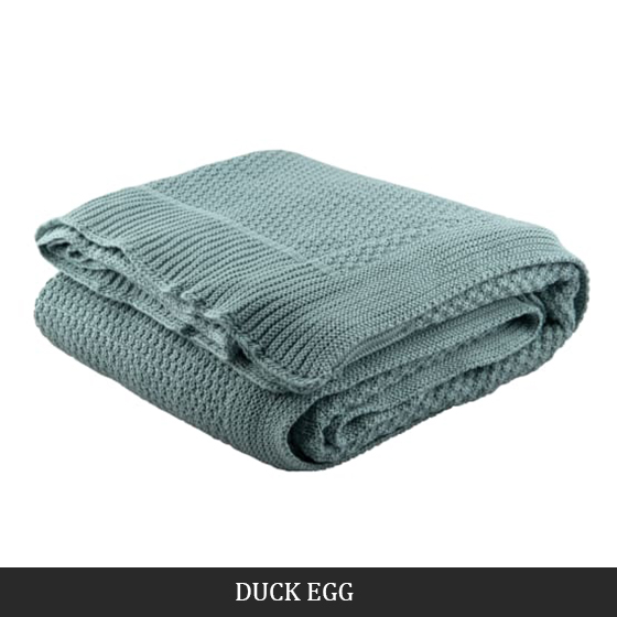 Duck egg knitted discount throw